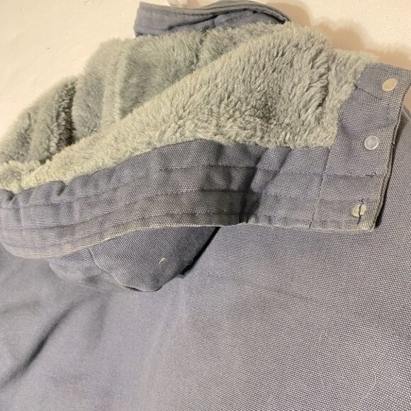 Vintage Mark’s Work Wearhouse Blue Canvas Down Filled Winter Utility Work Coat M - Picture 11 of 16